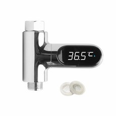 LED水溫計 水流發電款 二代 快速安裝 免電池, LED水溫計_水流發電_二代款