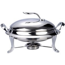 오브유 팡쿠 호텔 뷔페 차핑디쉬 챠핑디쉬 원형 보온 뷔페그릇 워머 식기 웨딩홀 부페 스테인레스, 1개, R. 뚜껑 없는 골드 26cm 내경