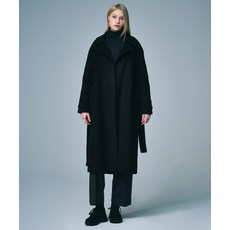 브랜드정품 솔트앤초콜릿 SALT AND CHOCOLATE 벨티드 울 핸드메이드 코트 블랙 4W244I001 348387