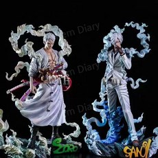 원피스피규어 롤로노아조로 상디 니카 피규어 무장색 장난감 레진 애니메이션 굿즈 인형, 2PCS