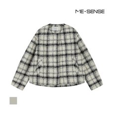 미센스 체크패턴 라운드넥 자켓_MB3YJKM103Z 661070