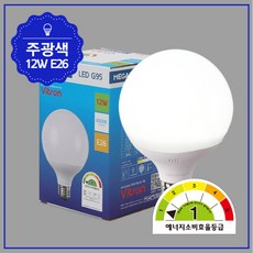 비츠온 메가맨 볼 G95 LED 전구 12W, 주광색, 4개