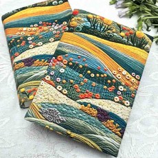 INSAVII 패브릭 북커버 책 보호 핸드메이드 디자인 휴대용 북파우치 가방형 북케이스 다이어리, A5