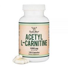 아세틸 L-카르니틴 1회 제공량 당 1 000mg 150캡슐 (뇌 기능 지원 기억력 주의력 및 체력을 위한 ALCAR) L 카르니틴 타사 테스트 완료 Double Woo, 1개, 150