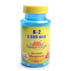 Nature's Life K2補充錠 5000mcg, 60顆, 1罐