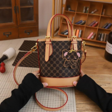 국내배송 탑씨유 가죽공예 DIY 키트 가죽가방 만들기 패키지 직접 만드는 코끼리 참장식 버킷백, 딥브라운, 1세트