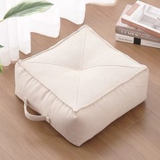 높은방석 두툼한 사무실 50x50x15cm 인테리어 두꺼운 기술직물-귀비오렌지, U01KTH4694G6X0YD16ZZVRCDPW-018, 1개, R. 벨벳 - 미백 40x40x15