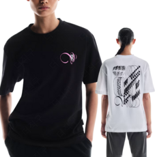 온러닝 클럽 반팔티 그래픽 여성 오버핏 박스티 커플티