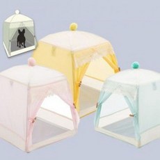 강아지 텐트 하우스 개집 애견 침대 반려견 중, 라이트블루, 1개