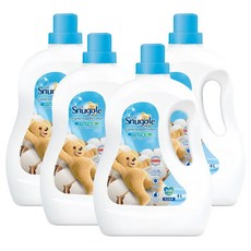 스너글 초고농축 섬유유연제 오리지널 허거블 코튼 본품, 4L, 4개