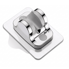 말끔당 무타공 강력접착 각도조절 샤워기 거치대, 실버