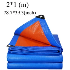 야외 블루 햇빛 차단 타프 직사각형 방수포 레인 쉐이드 캐노피 커버 캠핑 파티오 자동차 해변 텐트 간이, 파란