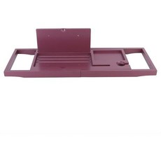 JEOZBM 목욕 트레이 대나무 테이블 접이식 욕조 선반 캐디 와인용 확장형 욕실 액세서리 전화기 책90CM-버건디, 90CM, Burgundy, 1개