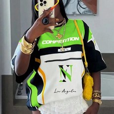 티셔츠 스트리트 힙합 대형 통기성 빠른 건조 저지 오토바이 셔츠, 4. YHT120794