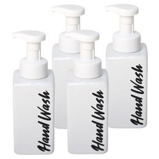 로맨틱노벰버 거품용기 사각 500ML, 사각 화이트(화이트캡)/스크립트(세로) 3P
