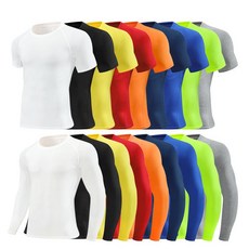 FANSYLI 남자 기능성 긴팔티 피트니스 티셔츠 스판 통기 러닝 티셔츠 급속 건조 트레이닝 티셔츠 X2604A2