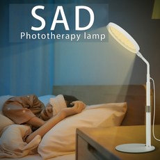 쿠쿠스토어 3-in-1 데스크탑 테이블 램프 겨울 우울증 치료 UV 프리 풀 스펙트럼 LED 10000LUX 밝기 및 색