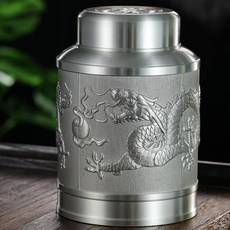 熱銷下殺廠家直銷錫制茶葉罐密封錫罐家用大號一斤紅綠茶便攜包裝盒儲茶罐joe182450, 1個, 大號小口雙龍戲珠, 大號小口雙龍戲珠