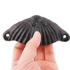 엔틱 대문 현관문 다용도 조개모양 철주물 손잡이 chl+6596Dr