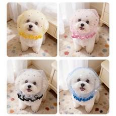 寵物防誤食頭套 舒適透氣網套, 防誤食頭套隨機4個, 1個