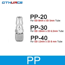 304 스테인레스 스틸 공압 피팅 C 형 커플 링 호스 퀵 릴리스 압축기 커넥터 PP10 SP20 PH30 SH40, 01 PP, 02 20