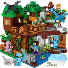 마인크래프트 호환 조립 블록 키즈 DIY 놀이 취미 선물 창의력 퍼즐 블럭, 모르카 빌라, 1개