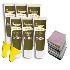 台灣製造 日本職人 珪藻土牆面修補膏 - 填縫修復 防水修飾 美縫劑 隙縫補土 乳膏狀好施工, 6入 附刮刀2 贈倒勾吸水擦巾6條