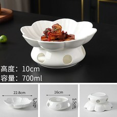 접시 음식데우는 차핑디쉬 워머 데우는 그릇 음식 플레이팅, J. 9인치 백합 과일 보울