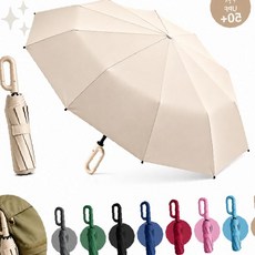 휴대용 접이식 자동개폐 튼튼한 골격 자외선차단 양산 겸용 고리 손잡이 휴대간편