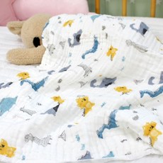 유아 아동 아기 통기성 좋은 고급 면사 주름 6겹 이불 ksg+9611Mu, 애니멀