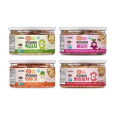 루솔 아삭아삭 우리아이 김치 4종 2팩, 백김치+빨강김치, 1개, 300g