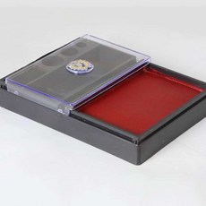 매표 뚜껑있는 인주함 부동산도장인주 탁상용도장밥, 자주색