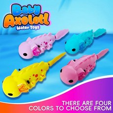 邊貿熱銷電動遊泳魚寵物魚仿真燈光感應小醜魚洗澡戲水玩具，趣味互動，安全材質，燈光效果, 【裸裝】蠑螈#遇水感應遊動, 1個