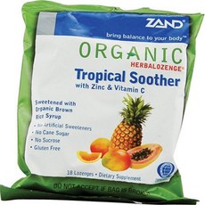 ZAND 鋅和維他命C無麩質錠, Tropical Soother, 1袋, 18顆