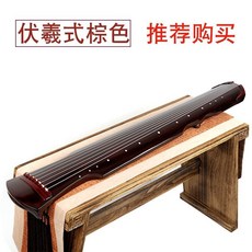 混沌伏羲仲尼杉木古琴 專業考級初學者七琴練習琴 純手工專業演奏琴 伏羲式仲尼式混沌式初學者古琴 練習專業演奏七弦琴純手工製作, 1個, 【五年斫琴師制】練習桐木琴伏羲式-富貴棕