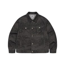 WACKY WILLY 데님 트러커 점퍼 차콜 302577