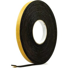 네오프렌 고무 블랙 접착식 스펀지 스트립 15mm 폭 x 3mm 두께 10m 길이, 15mm wide