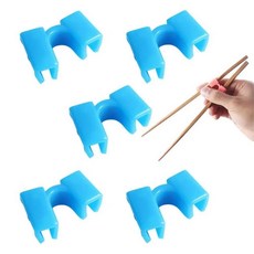 젓가락 훈련 도우미 초심자용 저녁 식사 거치대 도구, 4. Blue--, 1개