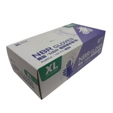 御廚靈 NBR耐用無粉薄手套 紫色 100入