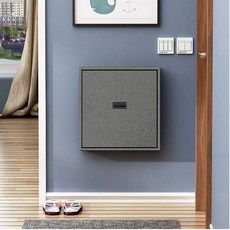 折疊換鞋凳 掛墻式超薄換鞋凳 壁掛椅 隱形凳 隱蔽凳子 折疊凳 玄關隱形腳凳 穿鞋凳 B61K, 簡約款（黑灰色）不帶扶手, 1個