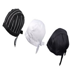 심플 주방모자 위생 조리 두건 요리사 카페 식당, 줄무늬