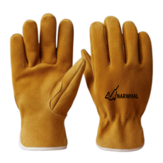가시장갑 방염장갑 방열 찔림방지 안전 장갑 캠핑 용접 가죽 티크 캠핑용 철조망 장갑 - 나르웨일통상, 황색 찍찍없음 - ( 우피 ), 1개