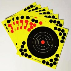 기타 양궁 간호 사격 스티커 스피커 체크 원형 레드 블랙 과녁판 20cm 10개 과녁지 10P, 1개