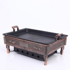 知久道具屋 商周古鼎紅銅烤魚爐 蒸魚盤 造型魚爐, 1個