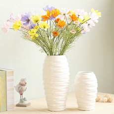 가을 코스모스 조화 꽃다발 인테리어식물 홈데코 장식 6색 택1, 핑크___1개