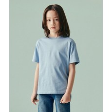 무신사 스탠다드 MUSINSA STANDARD KIDS 릴렉스드 크루 넥 티셔츠 [블루 그레이] MKBTS5K01-BY 418658