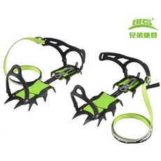 BRS 高密度錳鋼14齒冰爪(短齒) 雪豹冰爪 可調式 附收納袋 雪季登山必備