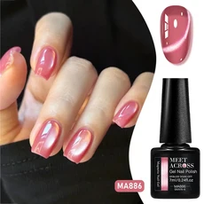 1/14개/세트 7ml 자석 캣츠아이 젤 네일 폴리쉬 UV/LED 오래 지속되는 살롱 품질 트렌디 화이트 색상 DIY, 10 CCQ52575-6