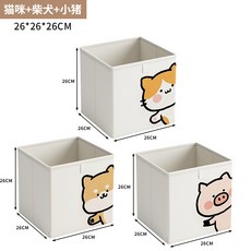STTPEI 實木落地書架 暖白色 120*30*60cm, 加厚卡通布藝收納筐拍一發三:匠心加工 觸感細膩