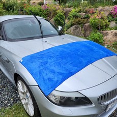 극세사 셀프 세차 대형 세차타월, 블루, 2개